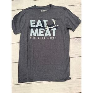 Academy “Eat Meat Lifes too Short” Shirt Size M